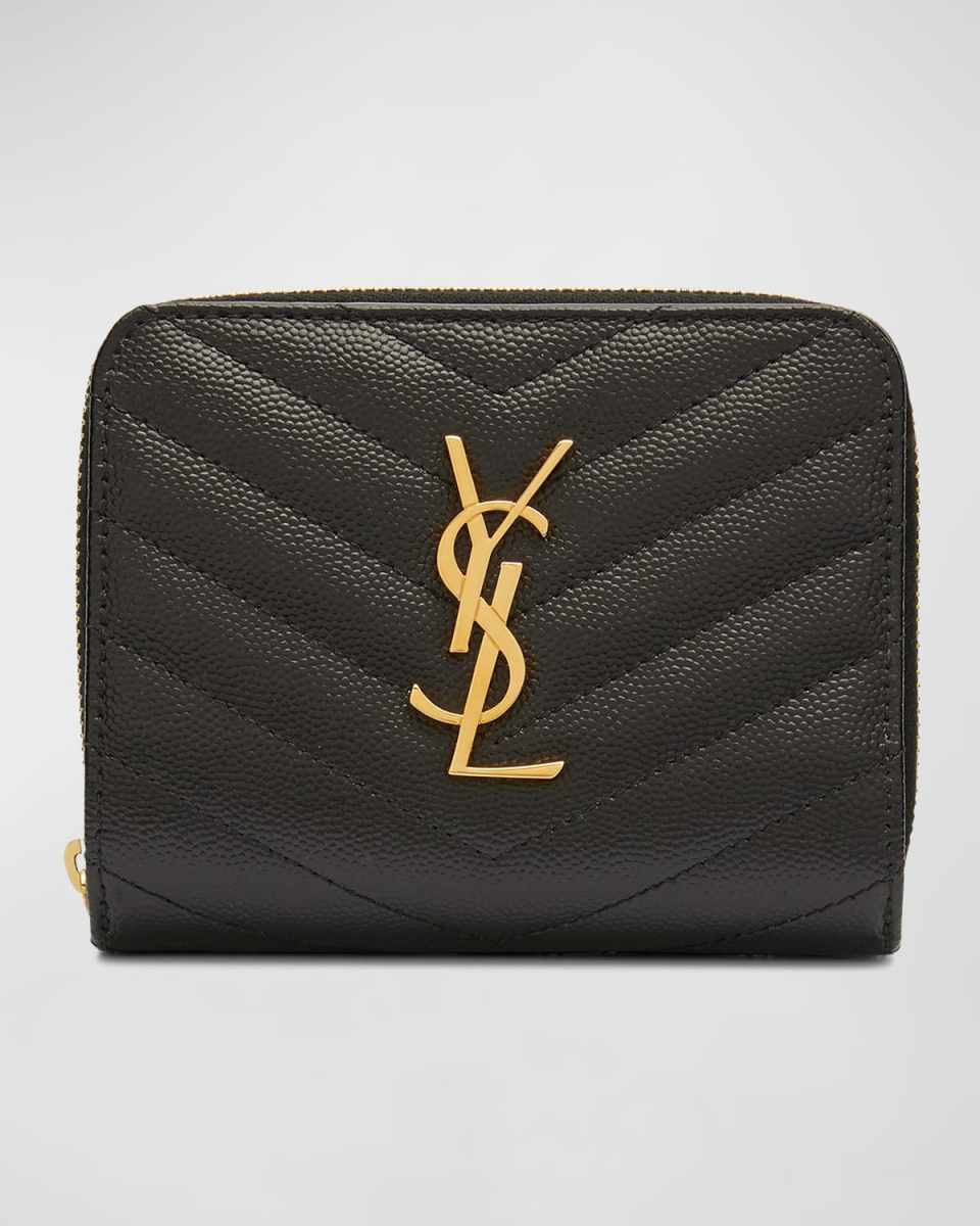YSL Quilted Bifold Compact Wallet